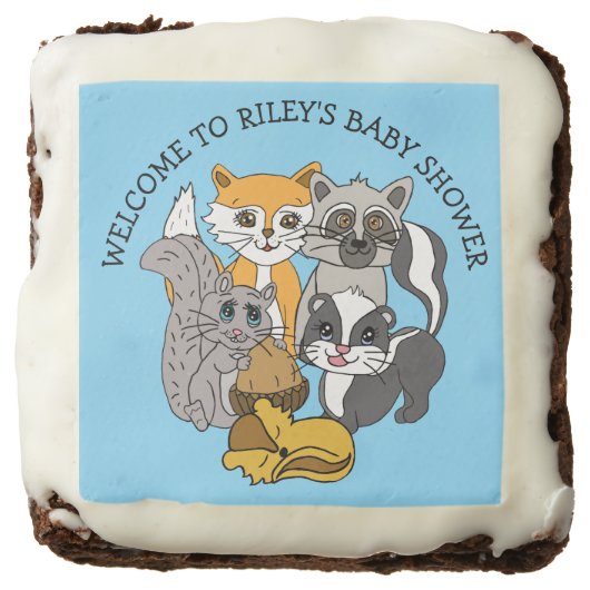 Woodland Themed Boy's Baby Shower   Brownie (Front)