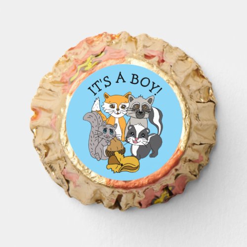 Woodland Themed Boys Baby Shower   Reeses Peanut Butter Cups