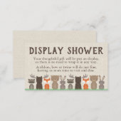 Woodland Themed Display Shower Inserts (Front/Back)