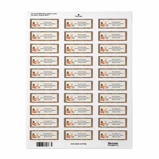 Woodland themed return address labels | Zazzle