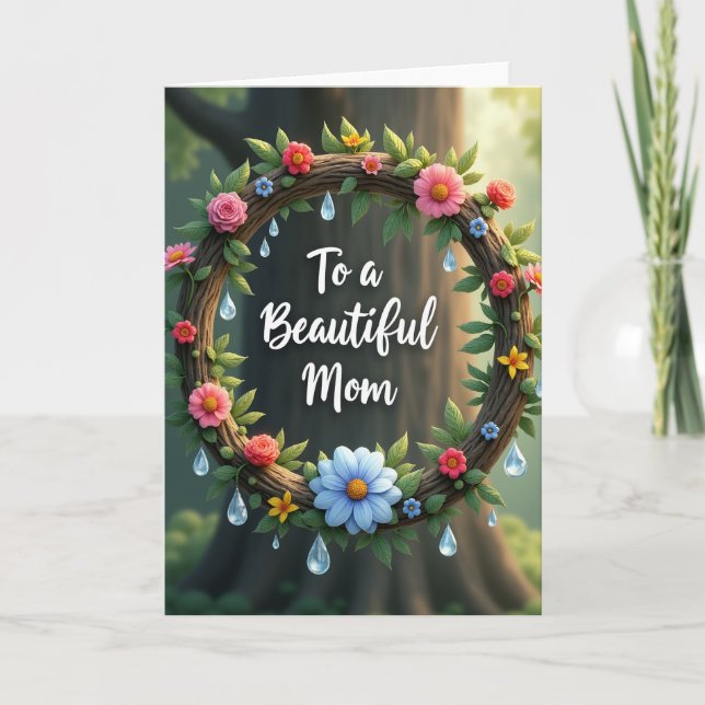 Woodland To Mom Message Card (Front)