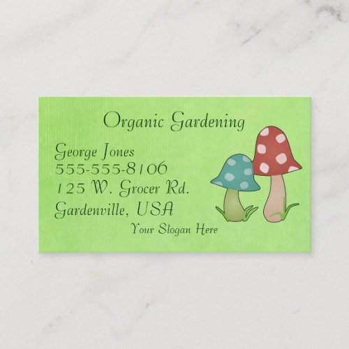 Woodland Toadstool Business Card Template