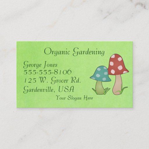 Customizable Woodland Toadstool Business Card Template