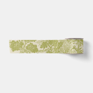 Woodland Toile Forest Animals Vintage Botanical  Satin Ribbon
