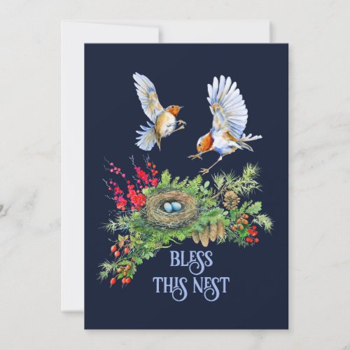 Woodland Treasures Bless This Nest Housewarming  Card