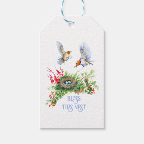 Woodland Treasures Bless This Nest Housewarming  Gift Tags