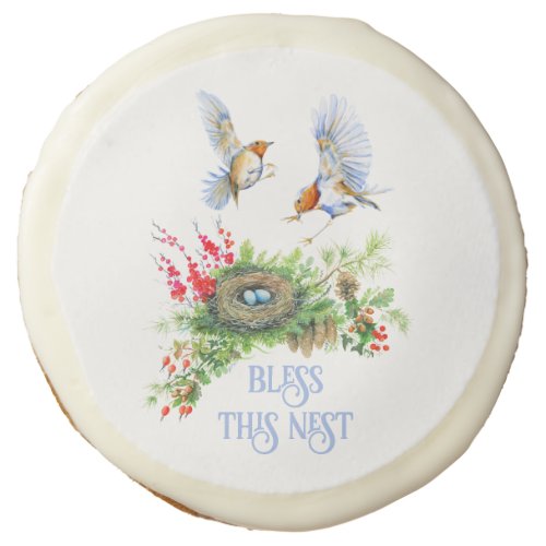Woodland Treasures Bless This Nest Housewarming Sugar Cookie