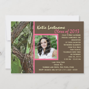 Woodland Tree Graduation Invitation
