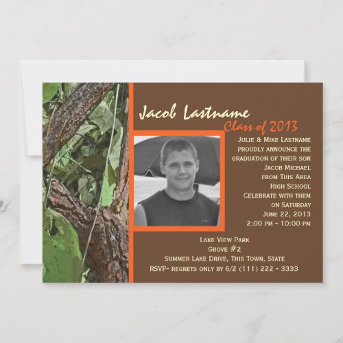 Woodland Tree Graduation Custom Announcements