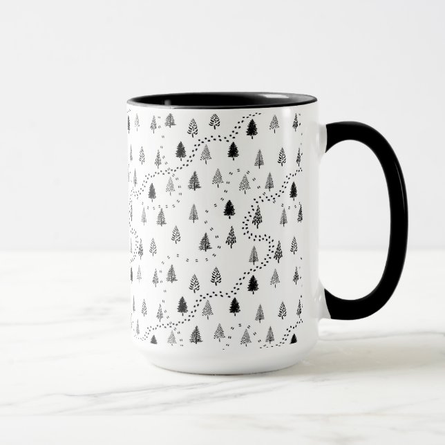 Woodland Tree Path Pattern Mug (Right)