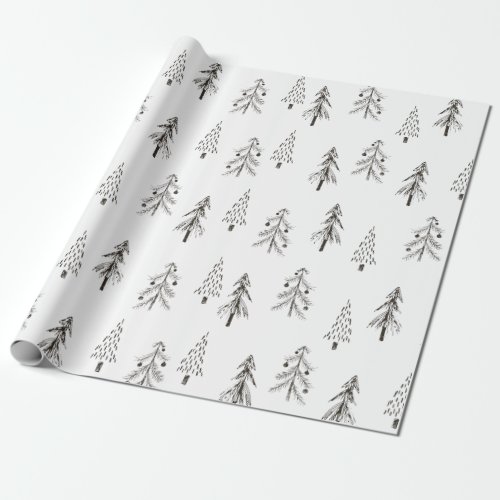 Woodland Tree Winter Wrapping Paper
