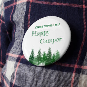 Woodland Trees Birthday Button