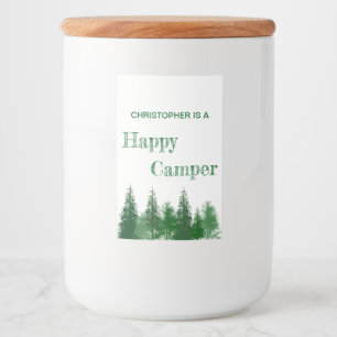 Woodland Trees Birthday Food Label