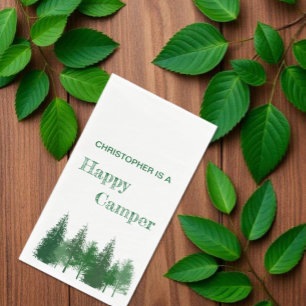 Woodland Trees Birthday Paper Guest Towels