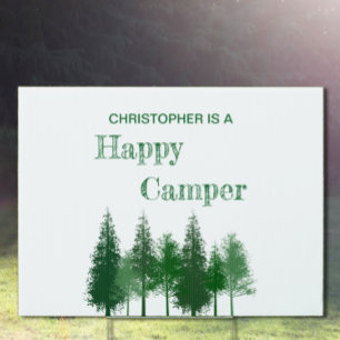 Woodland Trees Birthday Sign
