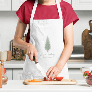 Woodland Trees Christmas Adult Apron