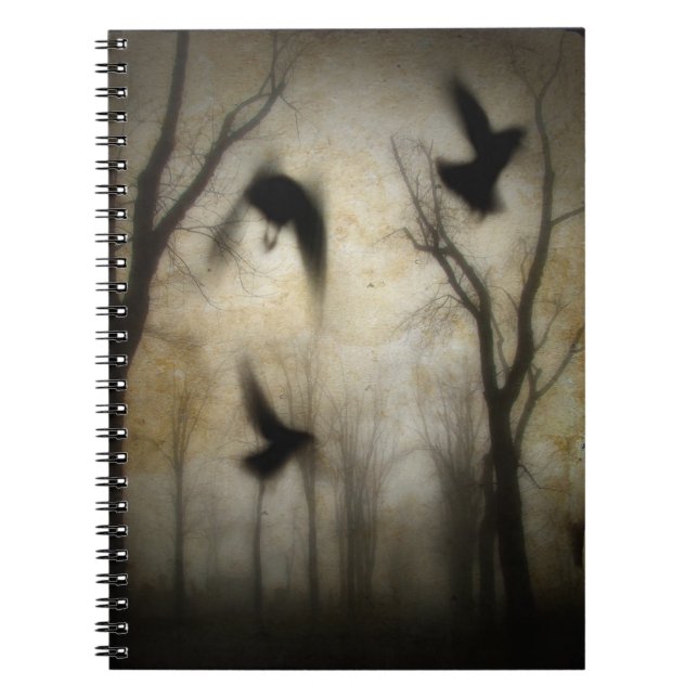 Woodland Trees Crows Notebook (Front)