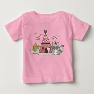 Woodland Tribal Native Americans Seamless Pattern Baby T-Shirt