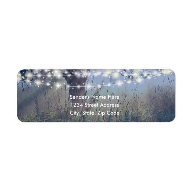 Woodland Twilight Fairy Lights Address Labels (Front)
