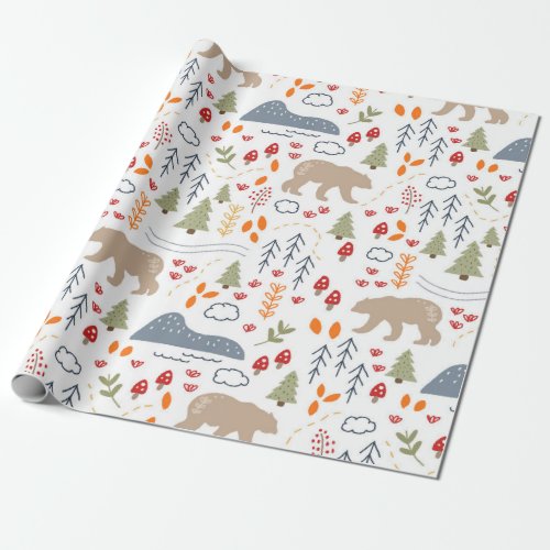 Woodland Unisex Fathers Day Hiking Camping Wrapping Paper
