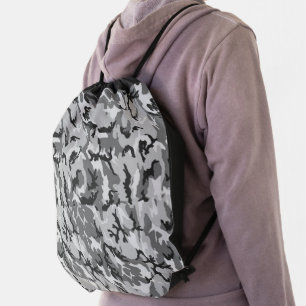 Woodland Urban Military Camouflage Drawstring Bag