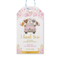 Woodland Valentines Sweetheart Pink Gold Balloons Gift Tags