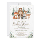 Woodland Virtual Baby Shower Forest Zoom Party