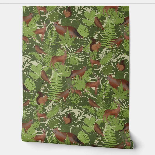 Woodland wallpaper wallpaper  (Unrolling)