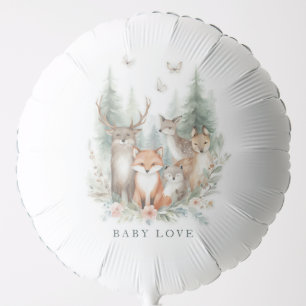 Woodland Watercolor Animals Balloon