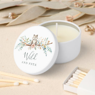 Woodland Watercolor Animals Mini Candle Favors