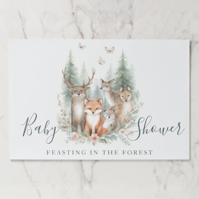 Woodland Watercolor Animals Paper Pad (Front)