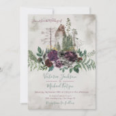 Woodland Watercolor Forest Wedding invitations (Front)
