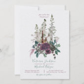Woodland Watercolor Forest Wedding invitations (Front)