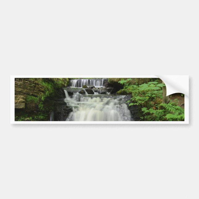 Woodland Waterfall Bumper Sticker (Front)