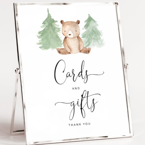 Woodland We can bearly wait Cards and Gifts Poster