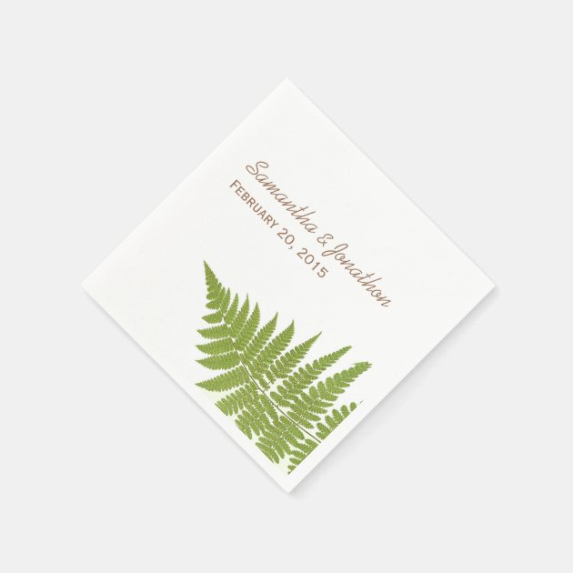 Woodland Wedding Fern Napkins