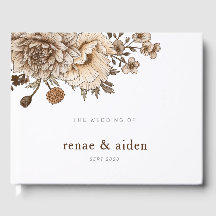Woodland wedding guest book, Boho Rustic