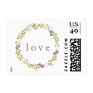 Woodland Wedding Postage Stamps at UniqueRusticWeddingInvitations.com