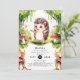 Woodland Whimsical Hedgehog Birthday Invitation | Zazzle
