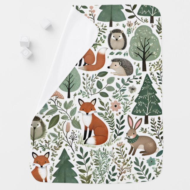 Woodland Whimsy Baby Blanket (In Situ)