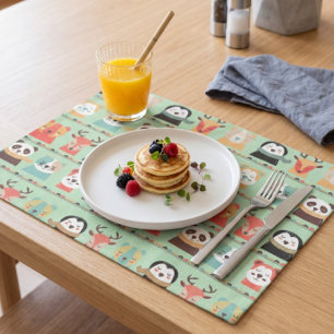 Woodland Whimsy Buddies Cloth Placemat
