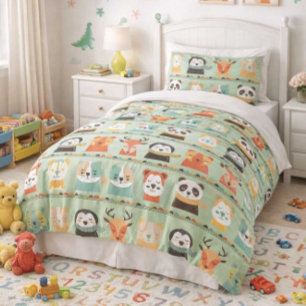 Woodland Whimsy Buddies Duvet Cover – Snuggle Up