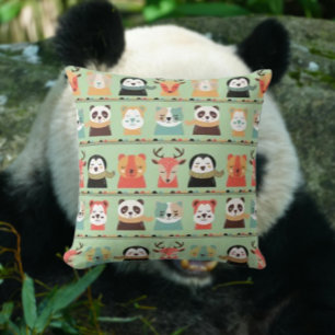 Woodland Whimsy Buddies Throw Pillow