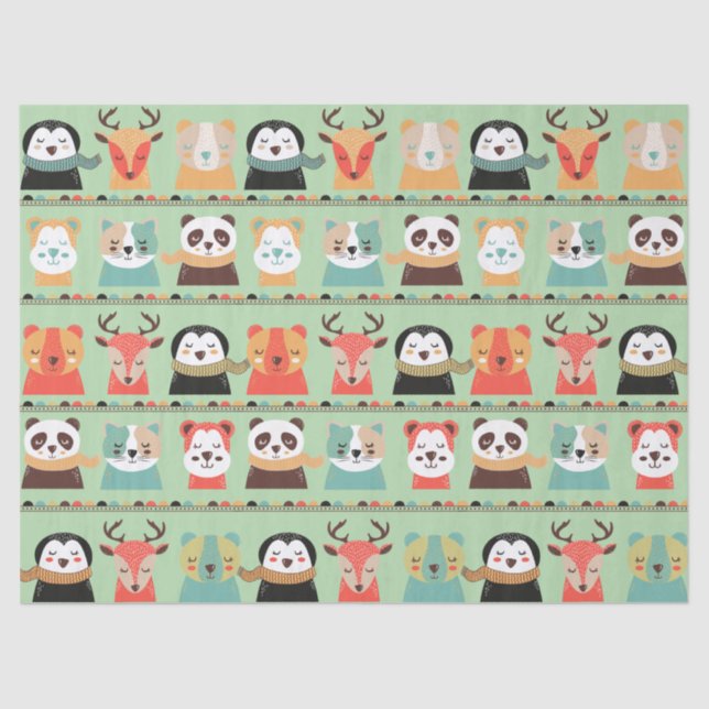 Woodland Whimsy Buddies Tissue Paper (Front)