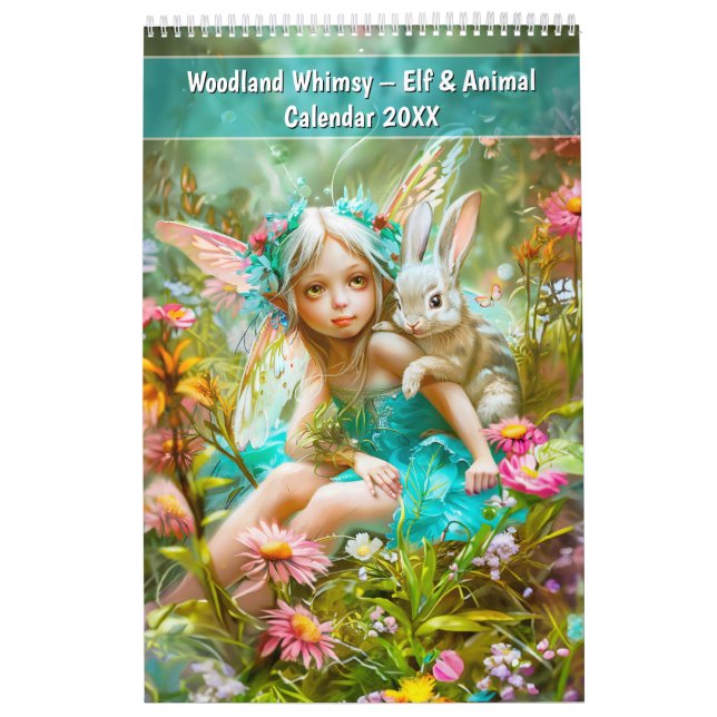 Woodland Whimsy – Elf & Animal Calendar 2026 (Cover)