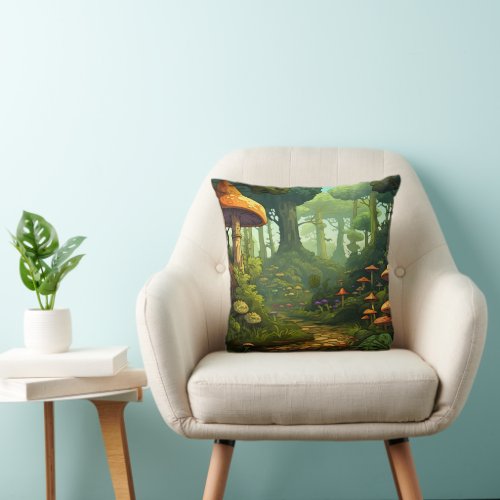Woodland Whimsy Throw Pillow