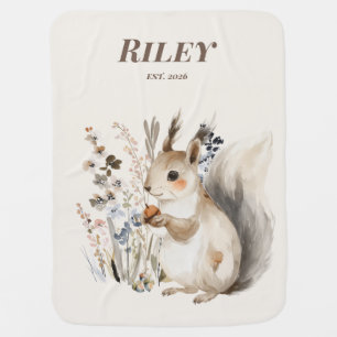 Woodland Whisper Custom Nursery Keepsake Baby Blanket