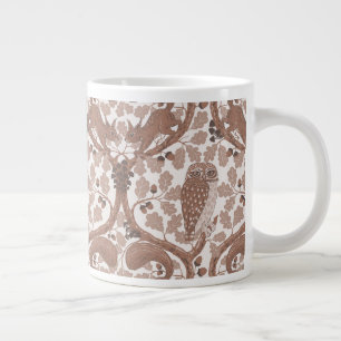 Woodland Whispers/Owls and Squirrels in the Oak/mo Giant Coffee Mug