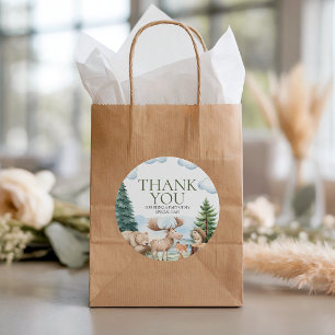 Woodland Wild One Birthday Favor Thank You Tag