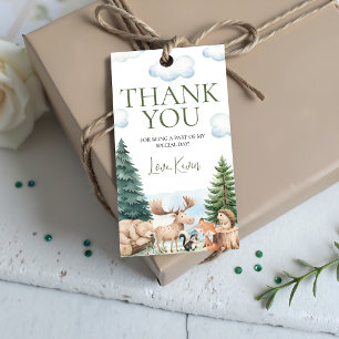 Woodland Wild One Birthday Favor Thank You Tag